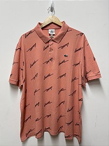 CAMISETA POLO LACOSTE LIVE LOGO ROSA