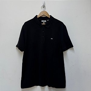 CAMISETA POLO LACOSTE SLIM FIT PRETA