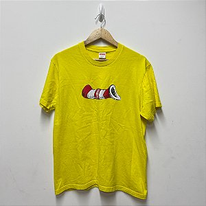 CAMISETA SUPREME CAT IN THE HAT YELLOW