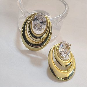 BRINCO ARO DUPLO LUXO COM ZIRC