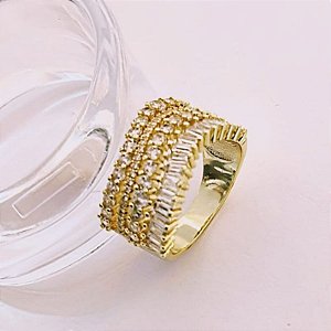ANEL 4 AROS LUXO CRAV ZIRC NAVETE