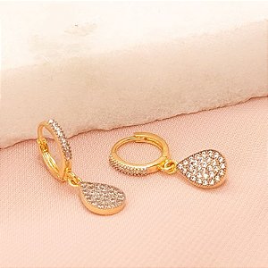 ARGOLA  GOTA CRAV ZIRCÔNIA