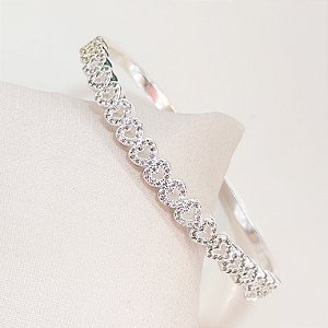 BRACELETE ARO FLECHAS ZIRC PRATA