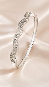 BRACELETE ARO ONDAS CRAV ZIRCÔNIA