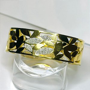 BRACELETE FOLHAS 18K