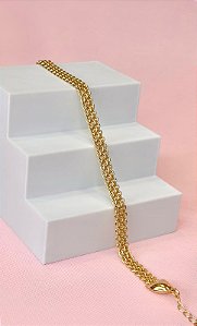 BRACELETE MALHA LUXO FECHO LAGOSTA