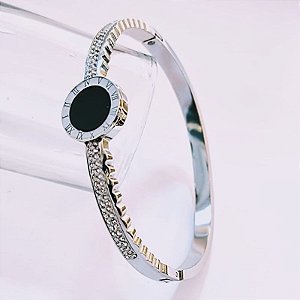 BRACELETE RESINA E CRISTAL LARG