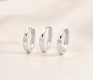 BRINCO TRIO ARGOLINHAS C PONTO ZIRCONIA