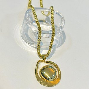 Choker - CHOKER 35+5CM ESTENSOR CORDÃO PERUANO + PINGENTE MAXIMALISTA