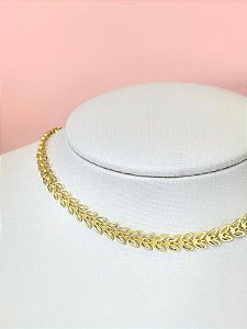 CHOKER FOLHAS 35+5CM ESTENSOR