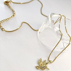 Conjunto - CJ 2 PÇ GARG VENEZ E PINGENTE BEIJA FLOR CRAV ZIRCONIA