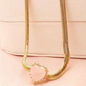 Conjunto - CL FITA PEDRA QUARTZO ROSA CLARO 40CM