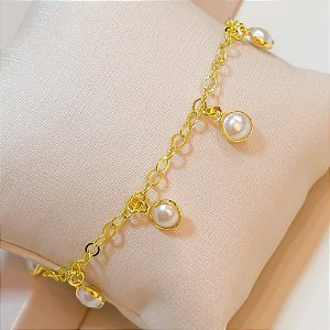 PULSEIRA ELO COM BERLOQ PÉROLAS