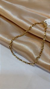 PULSEIRA 22CM MASCUL ELO GARTIER EM AÇO DOURADO FE