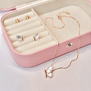 Conjunto - CONJ GARG VENEZ C PING BORBOLETA PEDRA PEROLIZADA