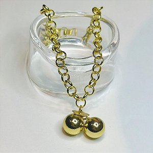 PULSEIRA ELOS COM BERLOQUE ESFERAS