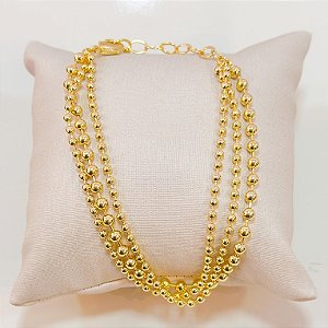 Pulseira - PULSEIRA TRIPLA BOLINHAS