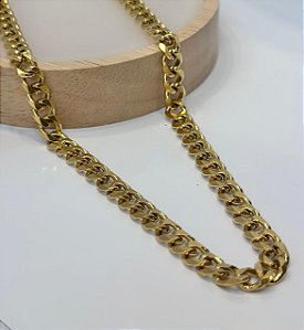 CORRENTE GRUMET 60CM AÇO OURO