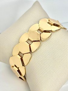 BRACELETE LUXO ESCAMAS, FECHO BÓIA ESPECIAL 18+5CM