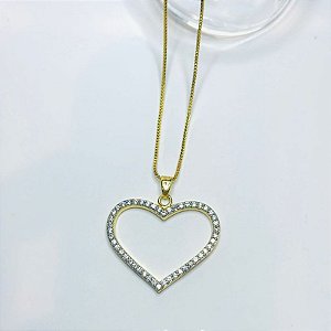 Conjunto - CONJ 2PÇ GARG VENEZ + PING CORAÇÃO VAZ CRAV ZIRC