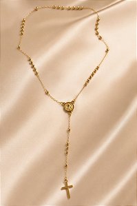TERCINHO COM ESFERINHAS EM AÇO DOURADO