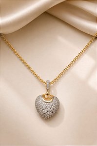 Conjunto - CONJ 2PÇ GARG PORTUG 45CM + PING CORAÇÃO CRAV ZIRC