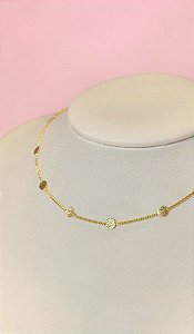CHOCKER  SEQUENCIA CHAPINHA REDONDA DIAMANTADA