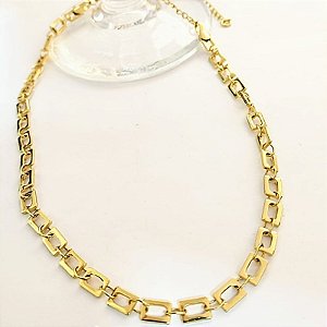 Choker - CHOKER QUADRADINHOS 30+10CM