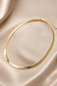 CHOKER FITA ITALIANA LARGA 5MM COM ESTENSOR