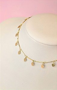 CHOCKER  SEQUENCIA CHAPINHA CORAÇÕES PENDENTES
