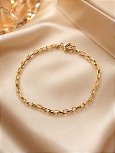 PULSEIRA 22CM MASCUL ELO GARTIER EM AÇO DOURADO