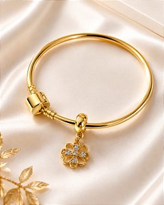 BRACELETE ARO CANA FECHADA E FECHO DE BERLOQU. BRA
