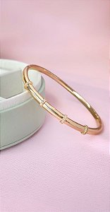 BRACELETE CANA, COM ANEIS CRAVEJADOS INTERCALADOS