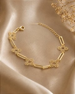 PULSEIRA ELO LAMINA E LOSANDO DE ROSAS NA SEQUENCI