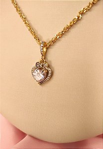 CONJ 2 PÇ GARG EXOTICA DIAMAN E PING LUXO CORAÇÃO