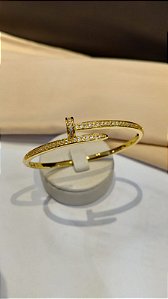 BRACELETE ARO PREGO CRAVEJADO DE ZIRCONIA