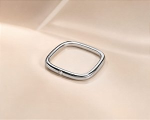 ANEL FORMA QUADRADA COM PONTO LUZ LATERAL