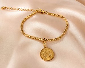 PULSEIRA CORDÃO PERUANO C/BERLOQUE SÃO BENTO