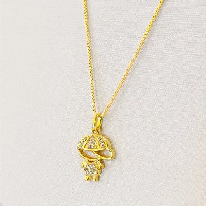 Conjunto - CONJ 2 PÇ GARG VENEZ 45 + PINGENTE MENINO COM BONÉ CRAV ZIRC