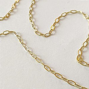 Corrente - CORRENTE 50CM GROUMET ELO ABERTO FECHO LAGOSTA 18K