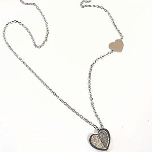 GARG CORDEA COM PINGENTE CORAÇÃO  45CM