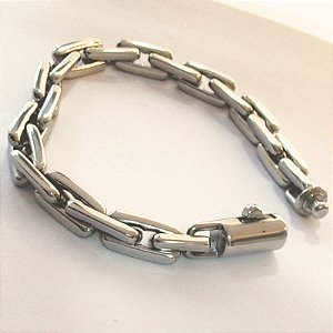 Pulseira - PULSEIRA MASCULINA FECHO CANHÃO 20CM