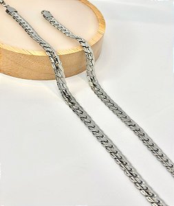 PULSEIRA BRACELETE GRUMET DIAMANTADO NA LATERAL