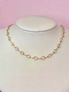 CHOKER SEQUENCIA P. LUZ C/EXTENSOR ELO CORAÇÃO