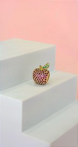 Pingente - PINGENTE BERLOQUE MAÇÃ ZIRCONIAS ROSA
