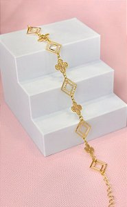 Pulseira - PULSEIRA SEQUENCIA DE LOSANGOS E TREVINHOS