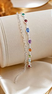 PULS DUPLA SEQUENCIA DE ZIRCONIA OVAL COLOR E CORD