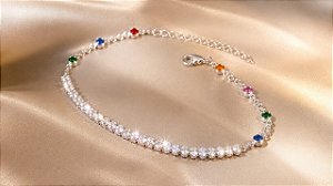 PULS MISTA RIVIERA E ESFERINHAS ZIRC COLORIDAS NA