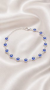 PULSEIRA SEQUENCIA DE OLHO GREGO AZUL ROYAL