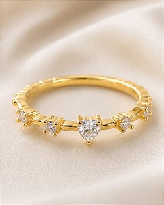 ANEL ESTILO TERCINHO COM ZIRCONIAS EM PONTOS E COR
